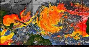 Météo tropicale : Air sec et densité de poussière dans l'air.