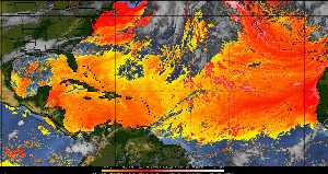 Météo tropicale : Air sec et densité de poussière dans l'air.