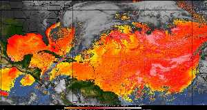 Météo tropicale : Air sec et densité de poussière dans l'air.