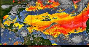 Météo tropicale : Air sec et densité de poussière dans l'air.