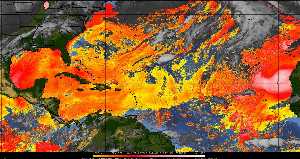Météo tropicale : Air sec et densité de poussière dans l'air.