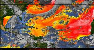 Météo tropicale : Air sec et densité de poussière dans l'air.