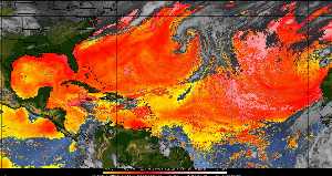 Météo tropicale : Air sec et densité de poussière dans l'air.