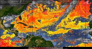 Météo tropicale : Air sec et densité de poussière dans l'air.