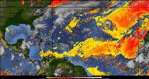 Météo tropicale : Air sec et densité de poussière dans l'air.