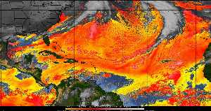 Météo tropicale : Air sec et densité de poussière dans l'air.