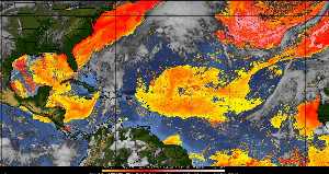 Météo tropicale : Air sec et densité de poussière dans l'air.