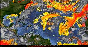Météo tropicale : Air sec et densité de poussière dans l'air.