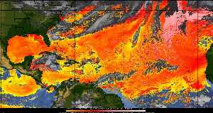Météo tropicale : Air sec et densité de poussière dans l'air.