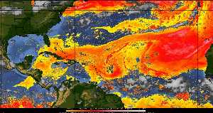 Météo tropicale : Air sec et densité de poussière dans l'air.