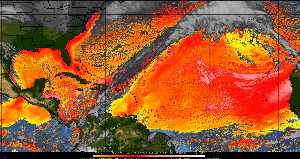 Météo tropicale : Air sec et densité de poussière dans l'air.