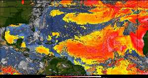 Météo tropicale : Air sec et densité de poussière dans l'air.