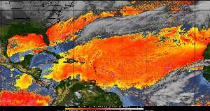 Météo tropicale : Air sec et densité de poussière dans l'air.