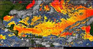Météo tropicale : Air sec et densité de poussière dans l'air.