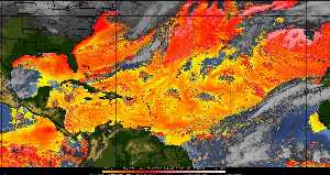 Météo tropicale : Air sec et densité de poussière dans l'air.