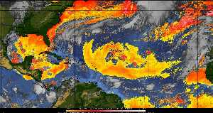 Météo tropicale : Air sec et densité de poussière dans l'air.