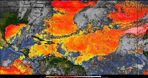 Météo tropicale : Air sec et densité de poussière dans l'air.