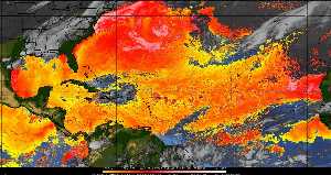 Météo tropicale : Air sec et densité de poussière dans l'air.
