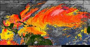 Météo tropicale : Air sec et densité de poussière dans l'air.