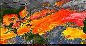 Météo tropicale : Air sec et densité de poussière dans l'air.