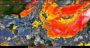 Météo tropicale : Air sec et densité de poussière dans l'air.