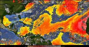 Météo tropicale : Air sec et densité de poussière dans l'air.