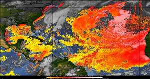 Météo tropicale : Air sec et densité de poussière dans l'air.