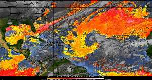 Météo tropicale : Air sec et densité de poussière dans l'air.