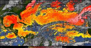 Météo tropicale : Air sec et densité de poussière dans l'air.