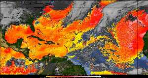 Météo tropicale : Air sec et densité de poussière dans l'air.