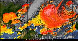 Météo tropicale : Air sec et densité de poussière dans l'air.