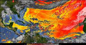 Météo tropicale : Air sec et densité de poussière dans l'air.