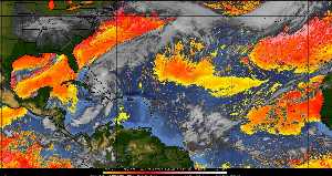 Météo tropicale : Air sec et densité de poussière dans l'air.