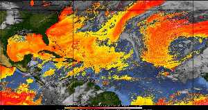 Météo tropicale : Air sec et densité de poussière dans l'air.