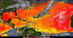 Météo tropicale : Air sec et densité de poussière dans l'air.