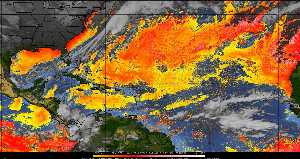 Météo tropicale : Air sec et densité de poussière dans l'air.