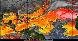 Météo tropicale : Air sec et densité de poussière dans l'air.