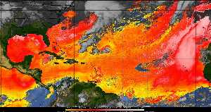 Météo tropicale : Air sec et densité de poussière dans l'air.