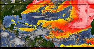 Météo tropicale : Air sec et densité de poussière dans l'air.