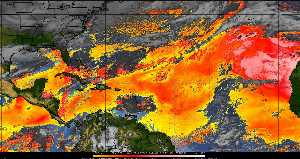 Météo tropicale : Air sec et densité de poussière dans l'air.