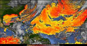 Météo tropicale : Air sec et densité de poussière dans l'air.