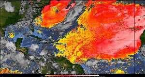 Météo tropicale : Air sec et densité de poussière dans l'air.
