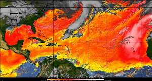 Météo tropicale : Air sec et densité de poussière dans l'air.