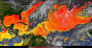 Météo tropicale : Air sec et densité de poussière dans l'air.