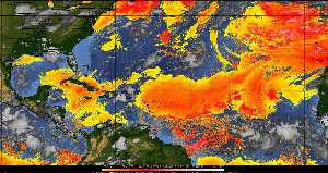 Météo tropicale : Air sec et densité de poussière dans l'air.