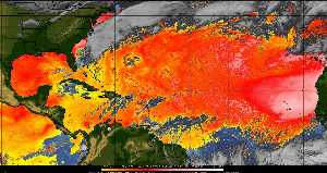 Météo tropicale : Air sec et densité de poussière dans l'air.