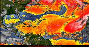 Météo tropicale : Air sec et densité de poussière dans l'air.