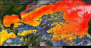Météo tropicale : Air sec et densité de poussière dans l'air.