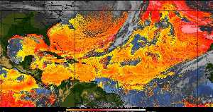 Météo tropicale : Air sec et densité de poussière dans l'air.