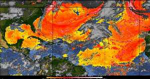 Météo tropicale : Air sec et densité de poussière dans l'air.